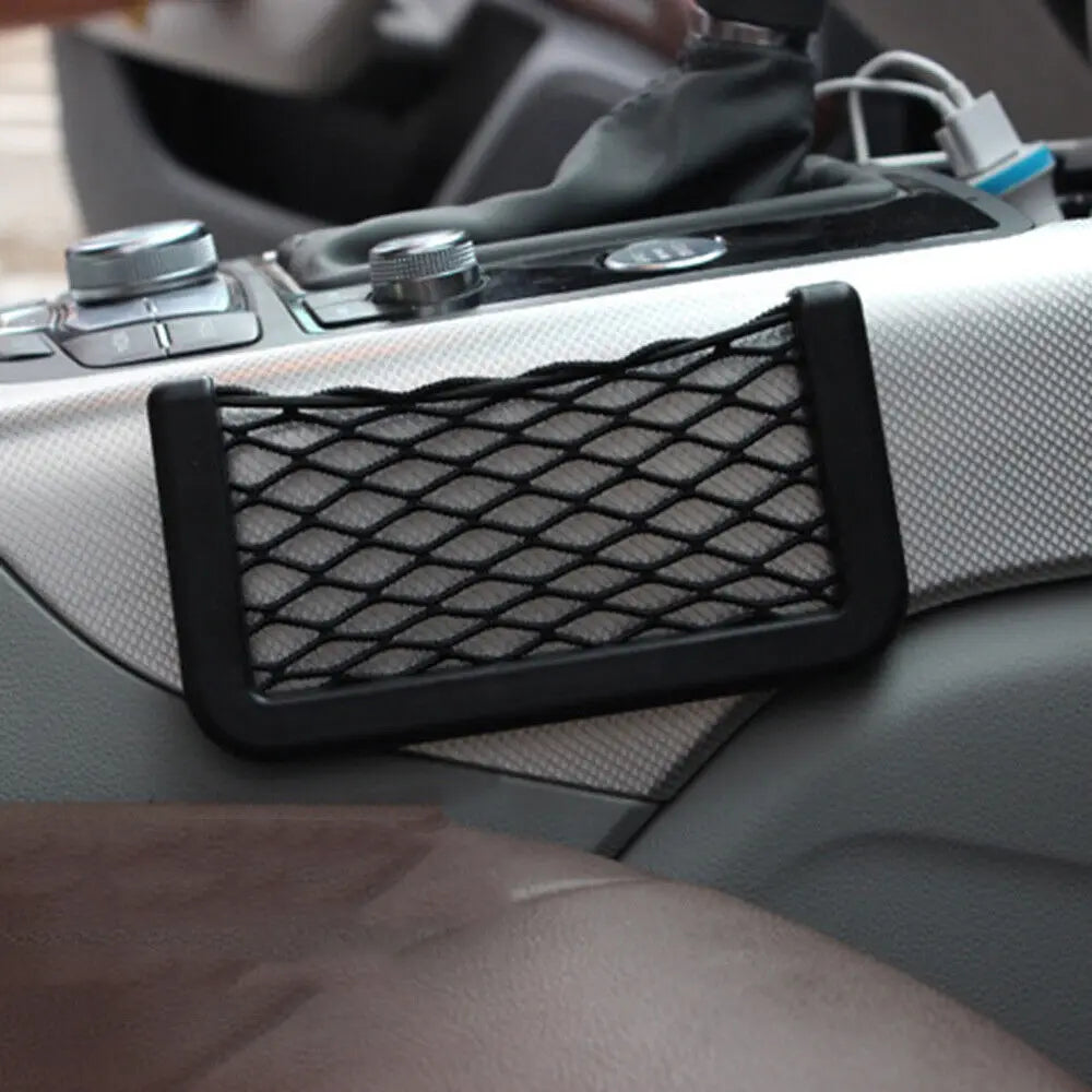 Car Rear Seat Organiser Mesh Storage Bag &ndash; Universal Velcro