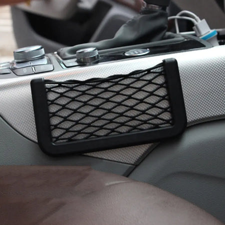Car Rear Seat Organiser Mesh Storage Bag &ndash; Universal Velcro