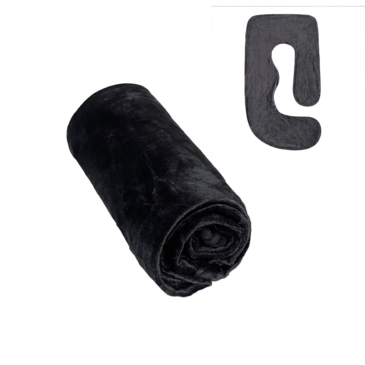 3Kg J Big Pregnancy Pillow - Full Body Support for Maternity &amp; Nursing G black pillowcase