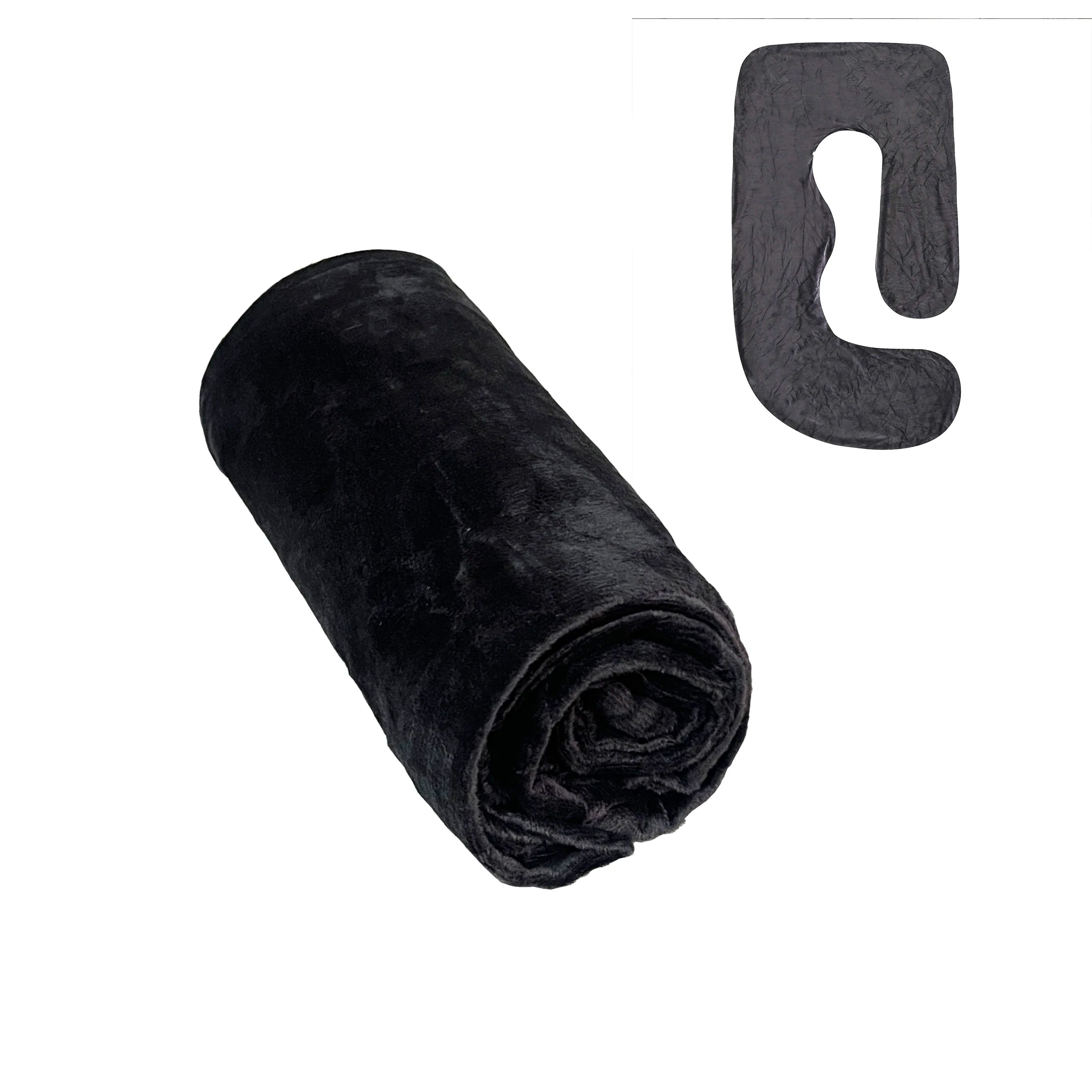 3Kg J Big Pregnancy Pillow - Full Body Support for Maternity &amp; Nursing G black pillowcase