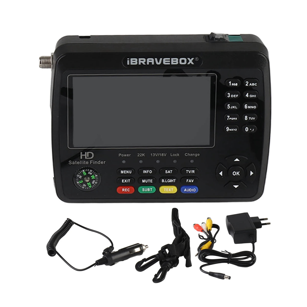 Qiilu Satellite Finder Meter &ndash; High Definition 4.3 Inch LCD black / EU Plug