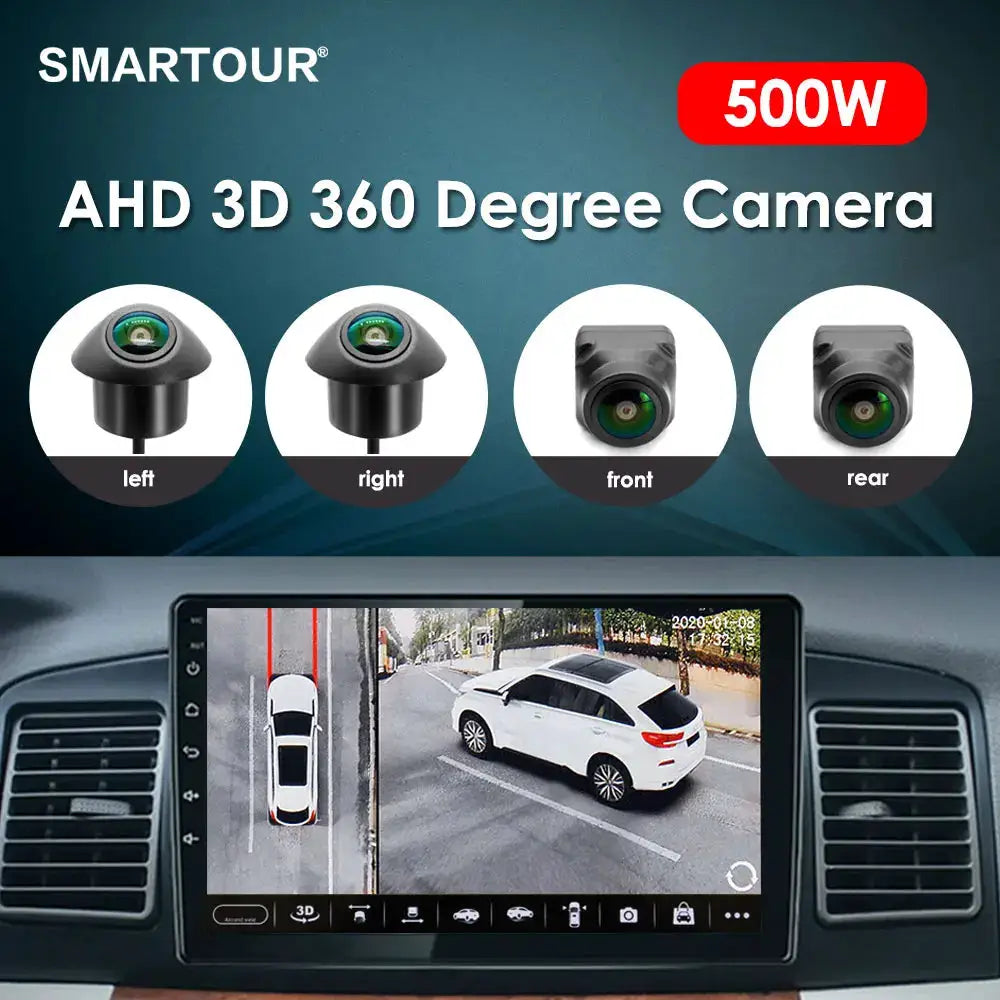 500W For Android with Built-in 360App 3D Around View 360 Car Camera Panoramic Image System 360 Camera Car Accessories by InterCyprus Trading Ltd