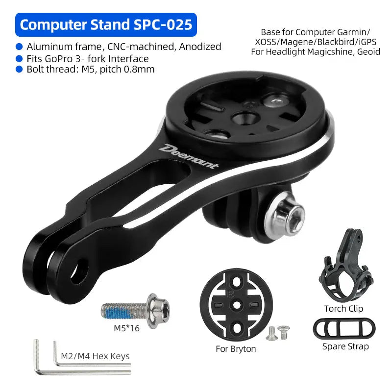 Deemount Bike Computer Stand &ndash; Robust Aluminum Alloy Construction For GM-Bryton B01B / CHINA
