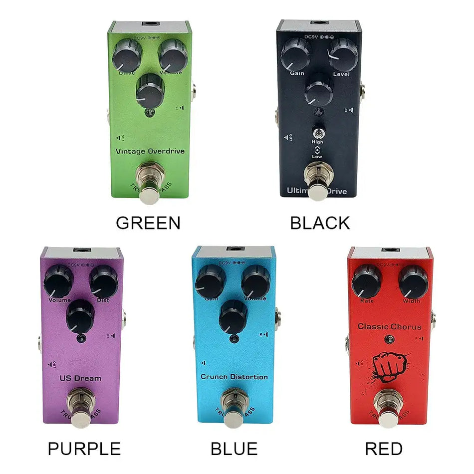 Mini Guitar Pedal Overdrive Distortion Chorus Tremolo Delay