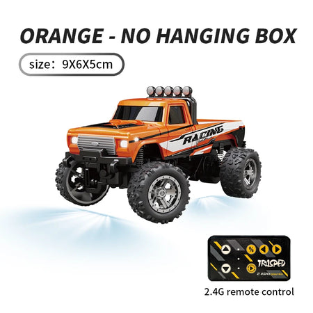 1/64 RC Car 2.4G Remote &ndash; Alloy Off Road Climber LED Orange