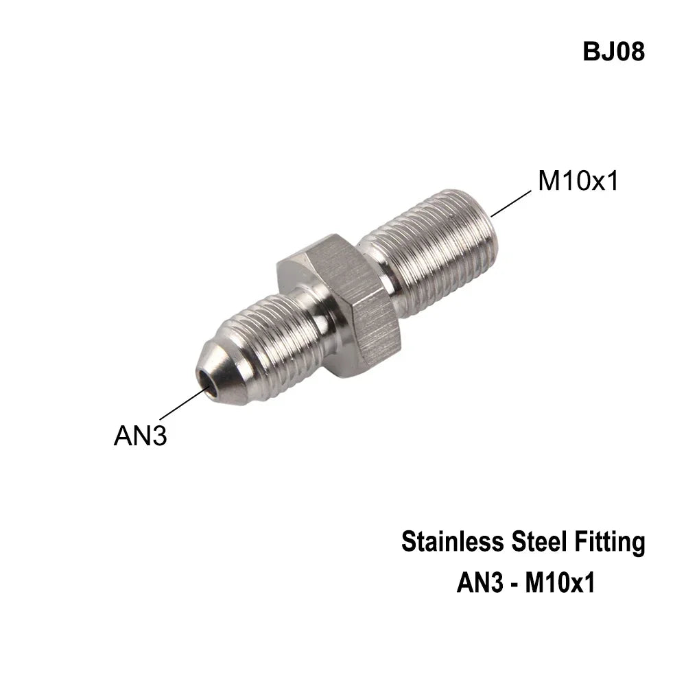 Stainless Steel Hydraulic Brake Banjo Fitting With AN3 M10x1 For Motorcycles by InterCyprus Trading Ltd