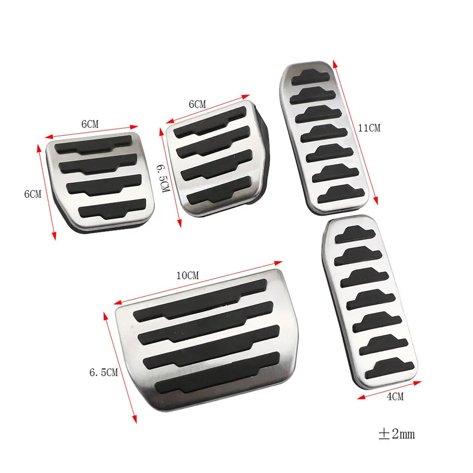Copripedali Range Rover Evoque in acciaio inox e gomma