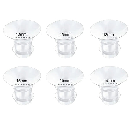 5 Size Breast Milk Pump Flange Inserts - Compatible &amp; Comfortable 13-15