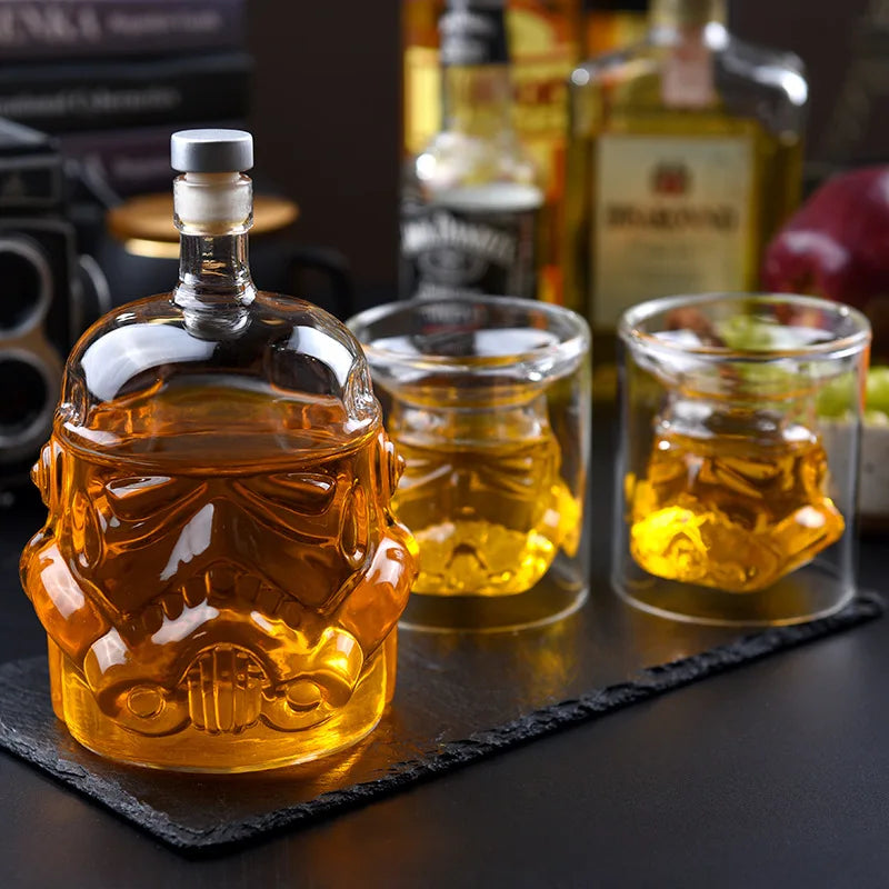 Storm Trooper Helmet Whisky Decanter Glass Set - Decorative
