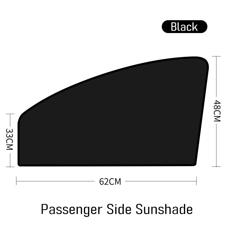 Magnetic Car Window Sun Shade Set - Portable Heat Insulation Covers Co-pilot A