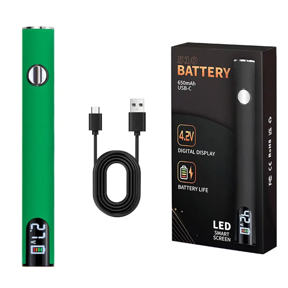 650mAh 510 Thread Pen Soldering Kit Adjustable Voltage Green