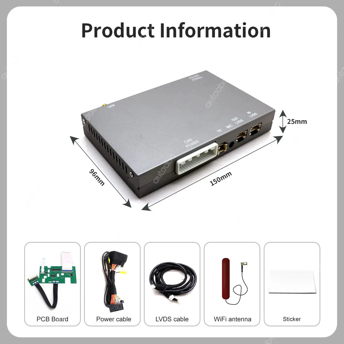 AUTOABC New Upgrade Wireless CarPlay Android Auto For Dodge Challenger Chrysler 300C Jeep 2014-2019 Year MuItimedia Decoder Box by InterCyprus Trading Ltd
