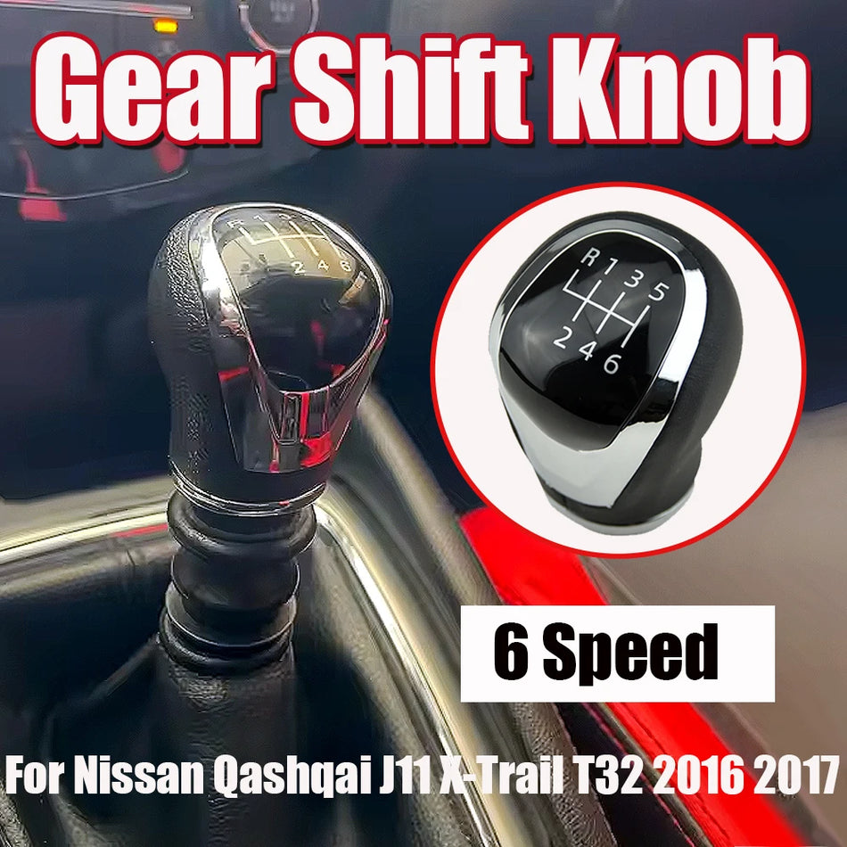 Palanca de cambios para Nissan Qashqai J11 X-Trail T32 de cuero ABS