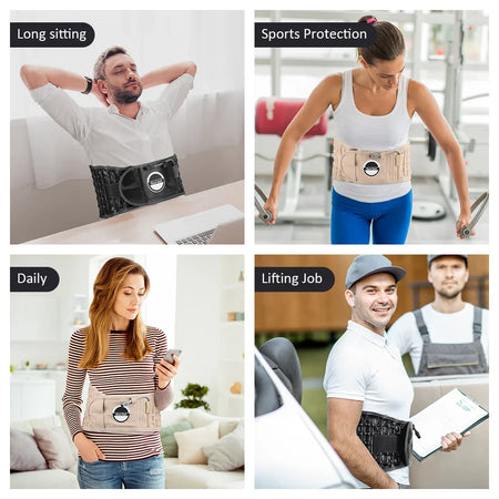 Inflatable Waist Belt With Air Pump - Lumbar Support
