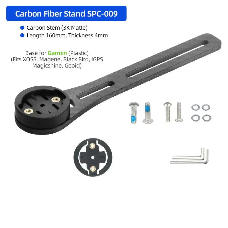Carbon Handlebar Computer Bracket For Garmin Bryton Wahoo CB Long SPC009GB
