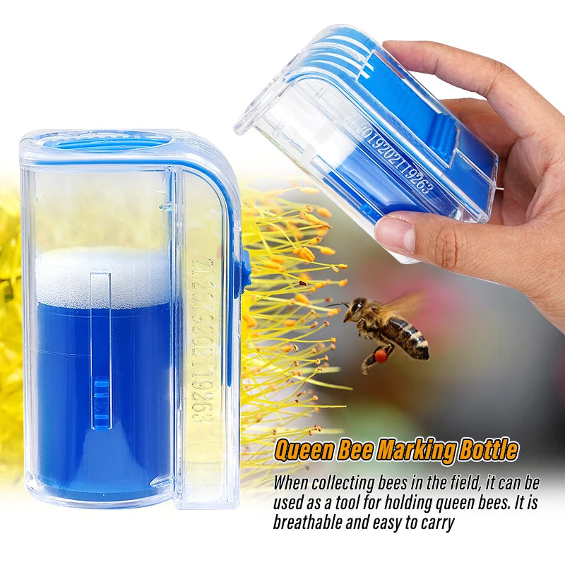 Queen Bee Marker Bottle Cage Handed Catcher &ndash; With Plunger