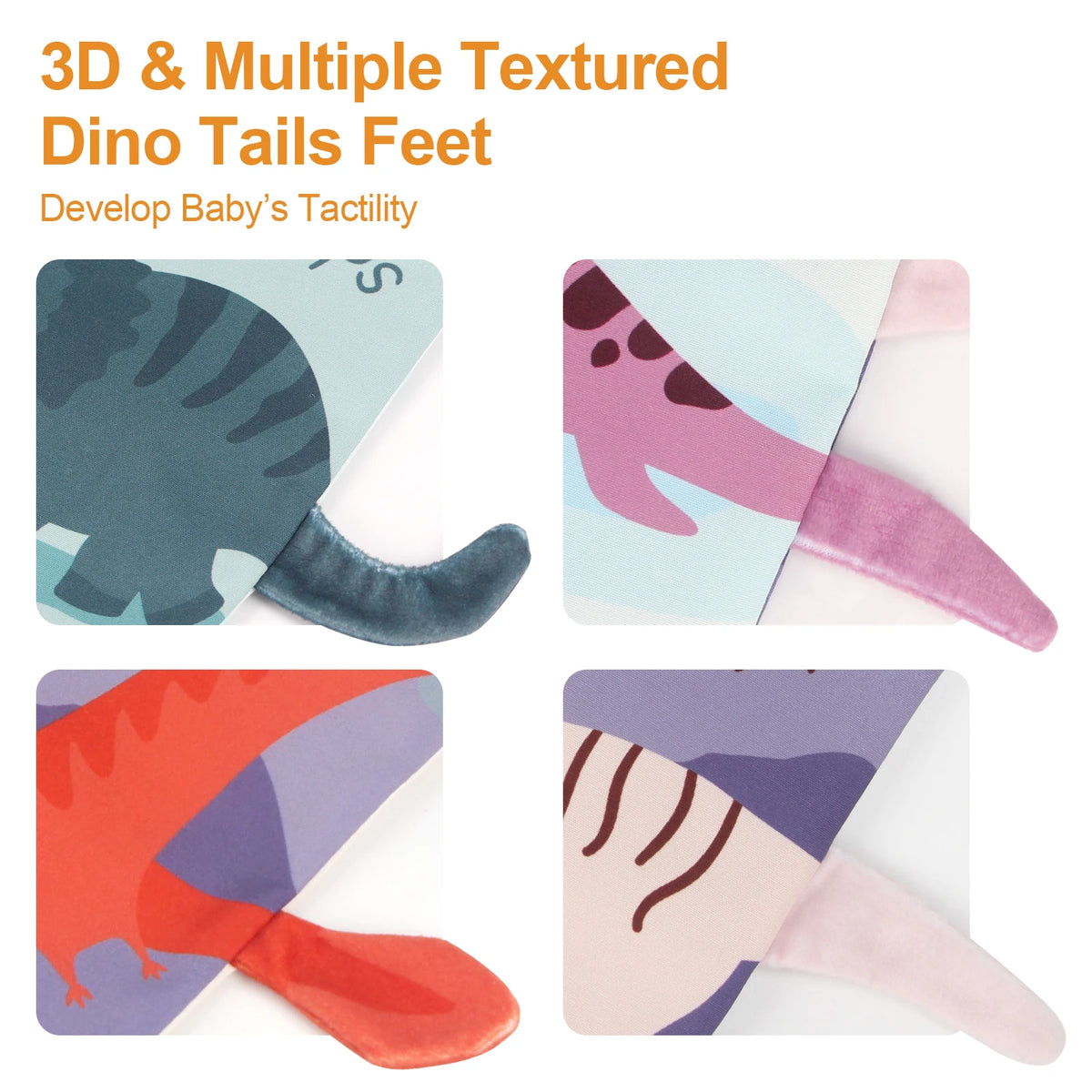 CoolPlay Dinosaur Soft Cloth Book &ndash; Engaging Sensory Experience for Babies