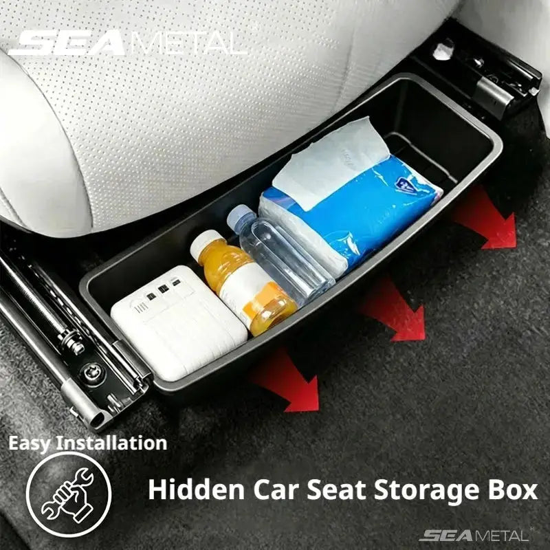 ABS Under Seat Storage Box With Quick Install Car Organizer by InterCyprus Trading Ltd