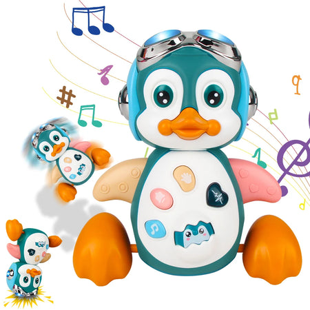 Musical Penguin Crawling Toy &ndash; Interactive Developmental Fun
