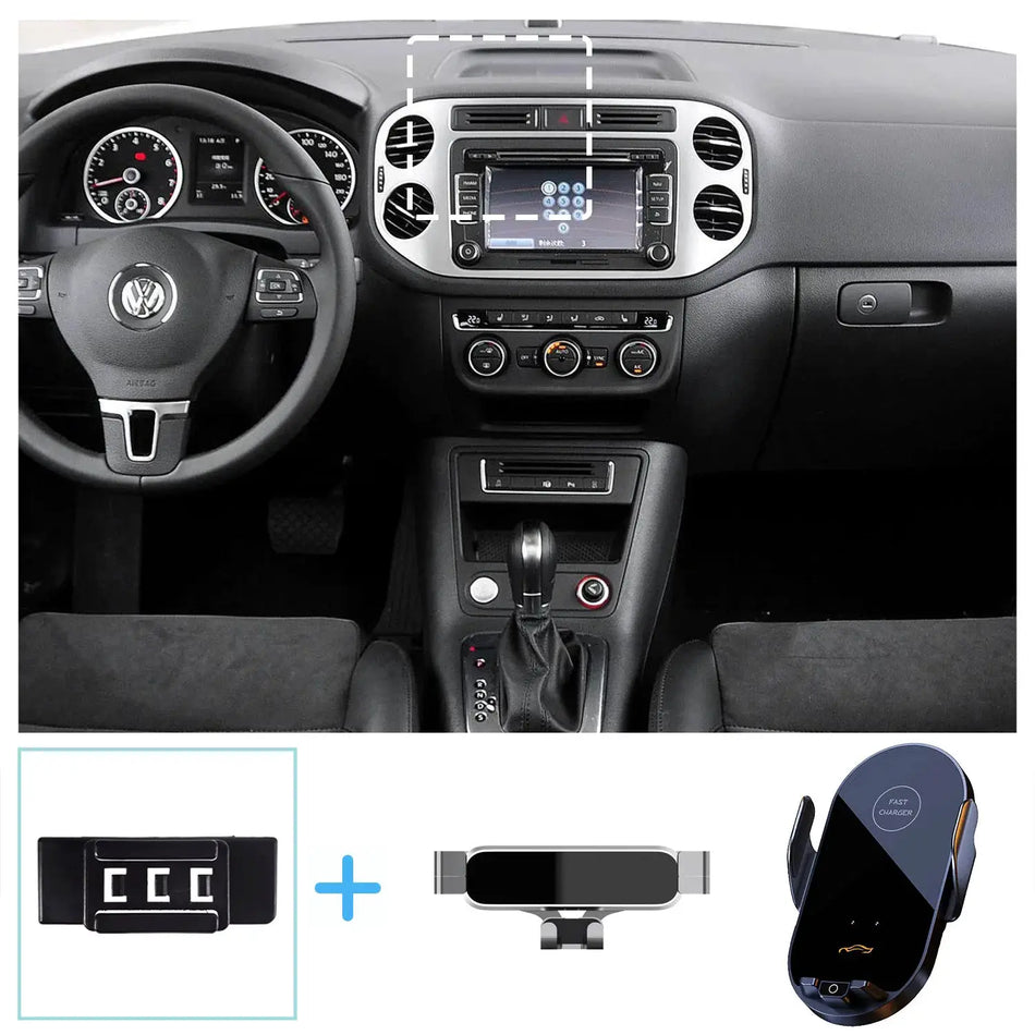 Car Phone Holder Wireless Charging Base for Volkswagen Tiguan 2012-2016 by InterCyprus Trading Ltd