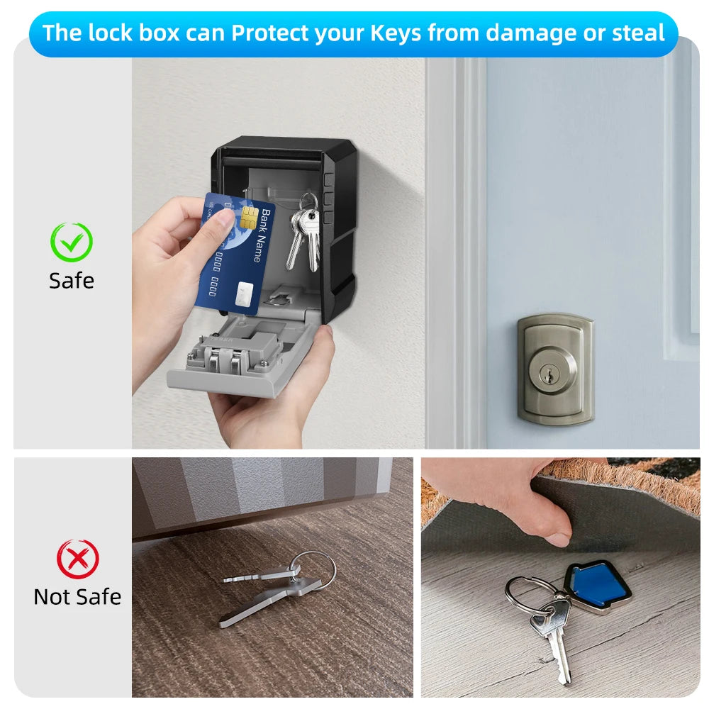 Elecpow 4 Digits Password Key Box &ndash; Weatherproof Anti Theft