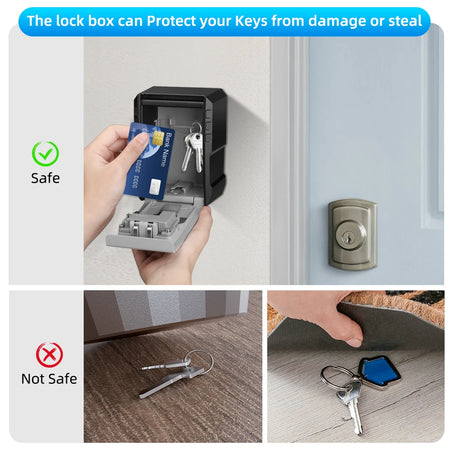Elecpow 4 Digits Password Key Box &ndash; Weatherproof Anti Theft