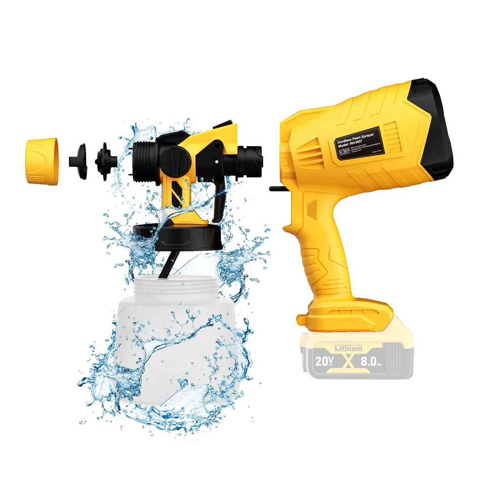 Akku-Farbsprüher 1000ml mit einstellbarem Fluss für Türen, Fenster