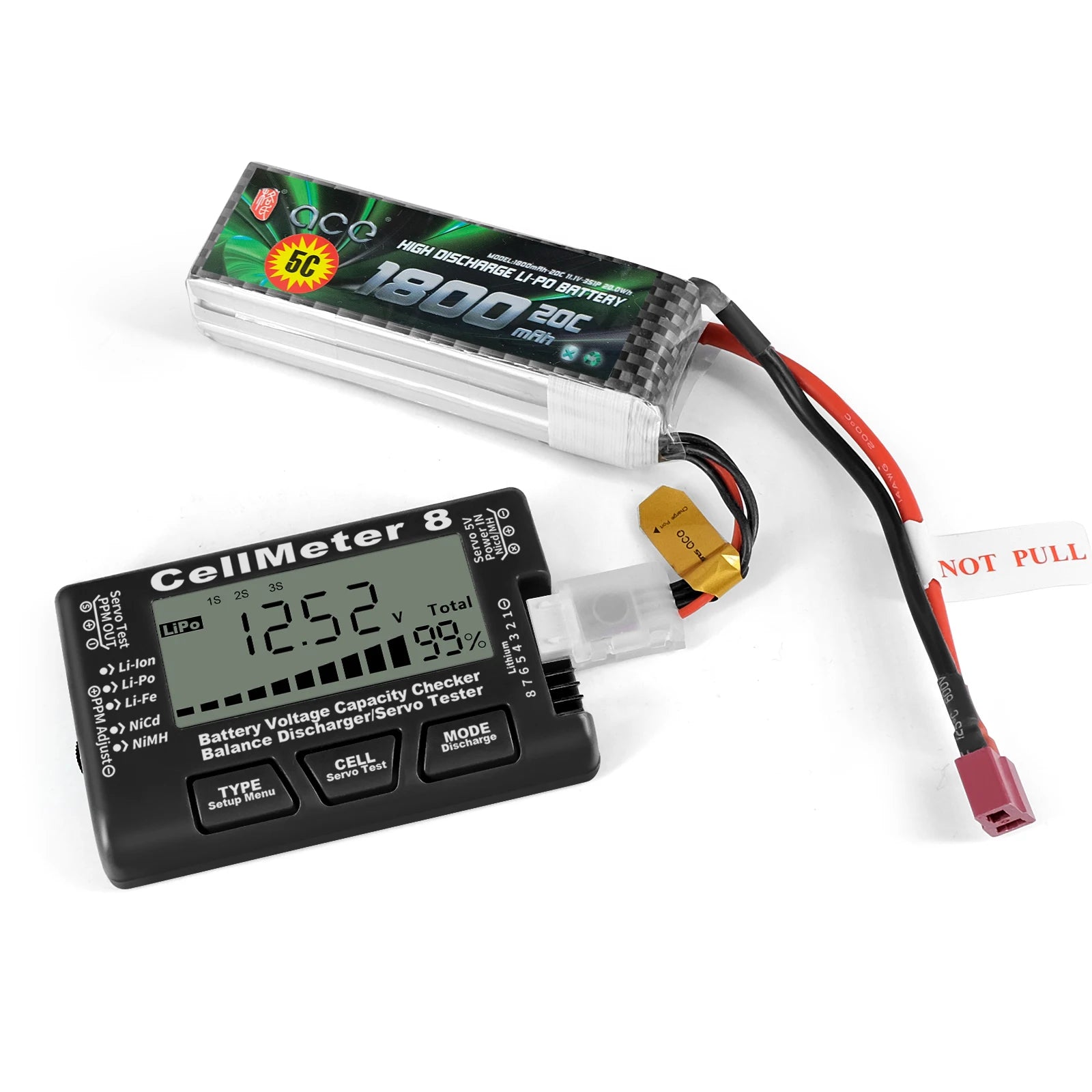 RC CellMeter 8 2-8S LiPo Li-lon Tester &ndash; Battery Meter