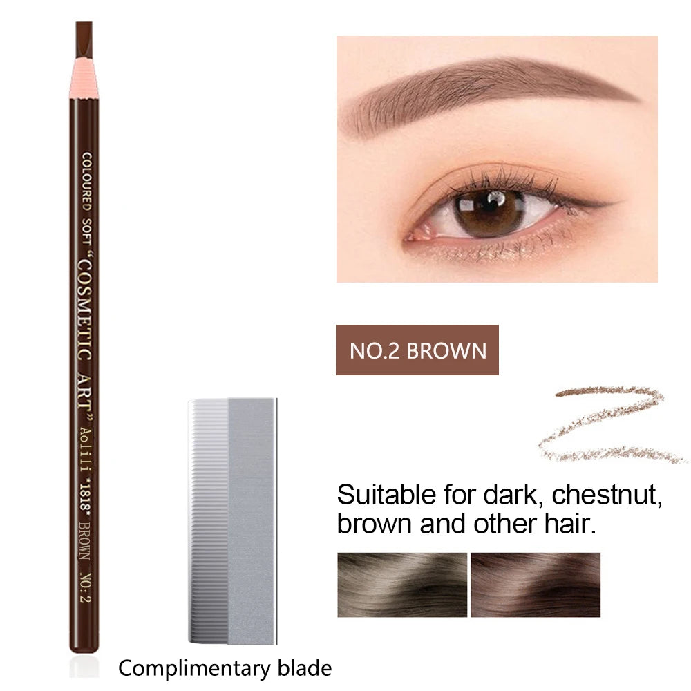 Eyebrow Pencil Waterproof &ndash; Long Lasting Natural Finish NO.2 BROWN / CHINA