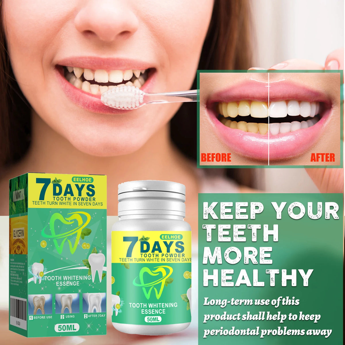 5 Days Whitening Tooth Powder &ndash; Effective Stain Removal for Radiant Smile