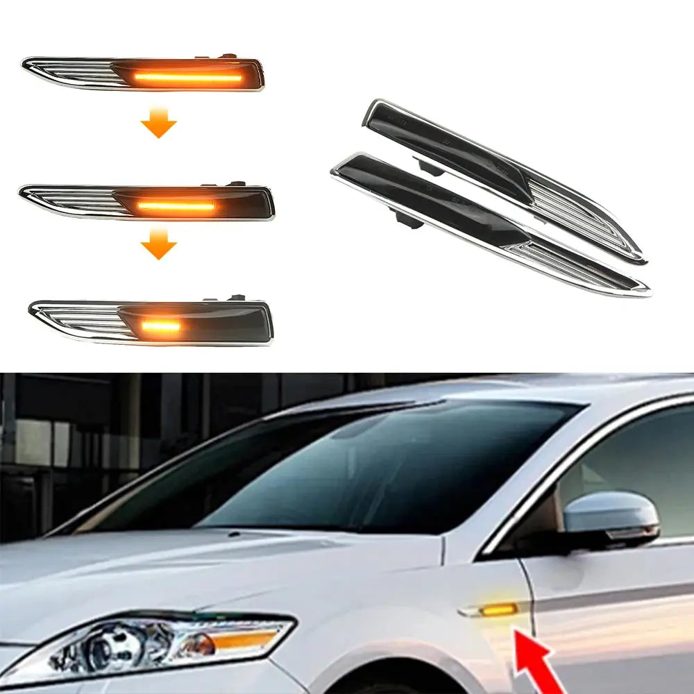 LED Dynamic Side Marker Lights for Ford Mondeo Mk4 BA7 Saloon 2007-2015 by InterCyprus Trading Ltd
