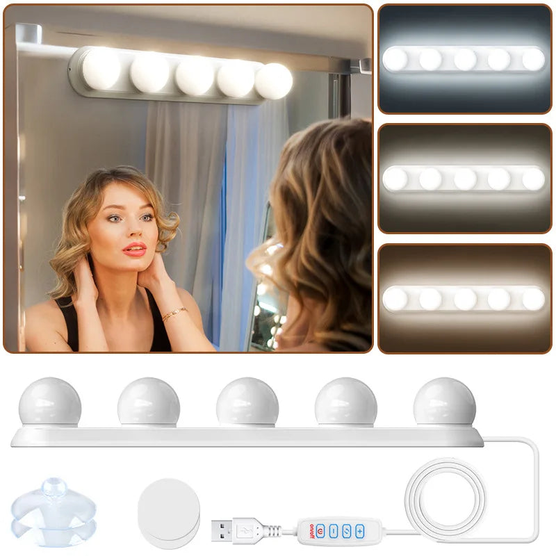 USB LED Vanity Light With Adjustable Brightness And Colour Temperature