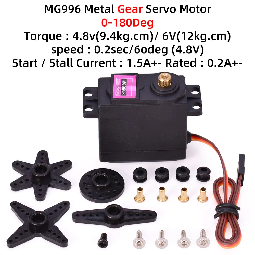 MG995 MG996r SG90 9g MG90s Servo Motor Set &ndash; Precision Performance for RC Aircraft MG996R 180 Metal