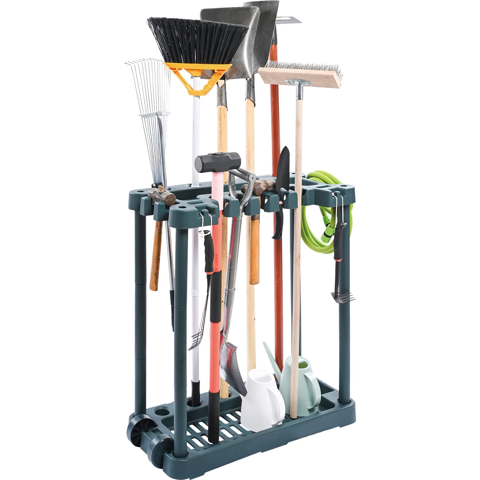 SucceBuy 10 Slot Yard Tool Organizer &ndash; Space Saving Rack