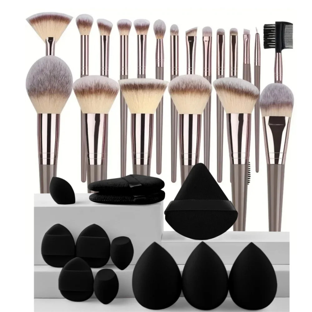 Professional Makeup Brushes Set - 3-20PCS Soft Fluffy Tools B BK