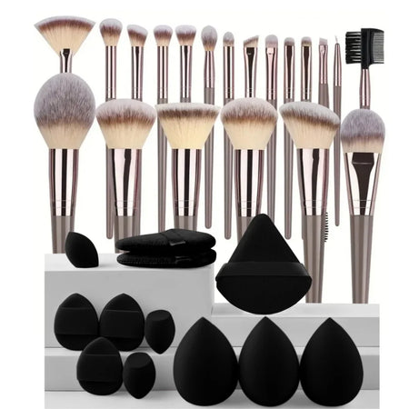 Professional Makeup Brushes Set - 3-20PCS Soft Fluffy Tools B BK