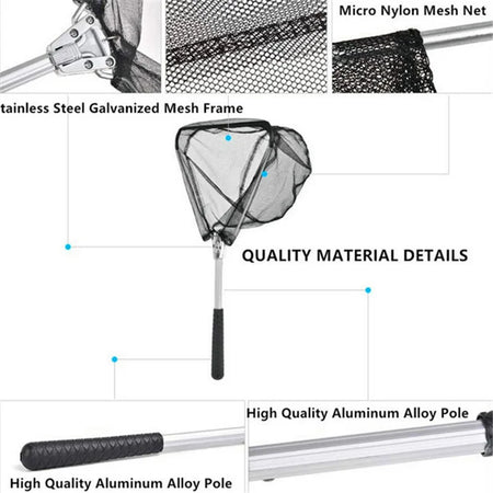 High-Quality Portable Retractable Fishing Net - Durable &amp; Foldable