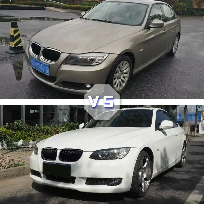 Dual Slat Kidney Grille Gloss Black for BMW E90 3 Series Sedan LCI 09-11 Double Slat Sport Style Gloss Black 1 Pair by InterCyprus Trading Ltd