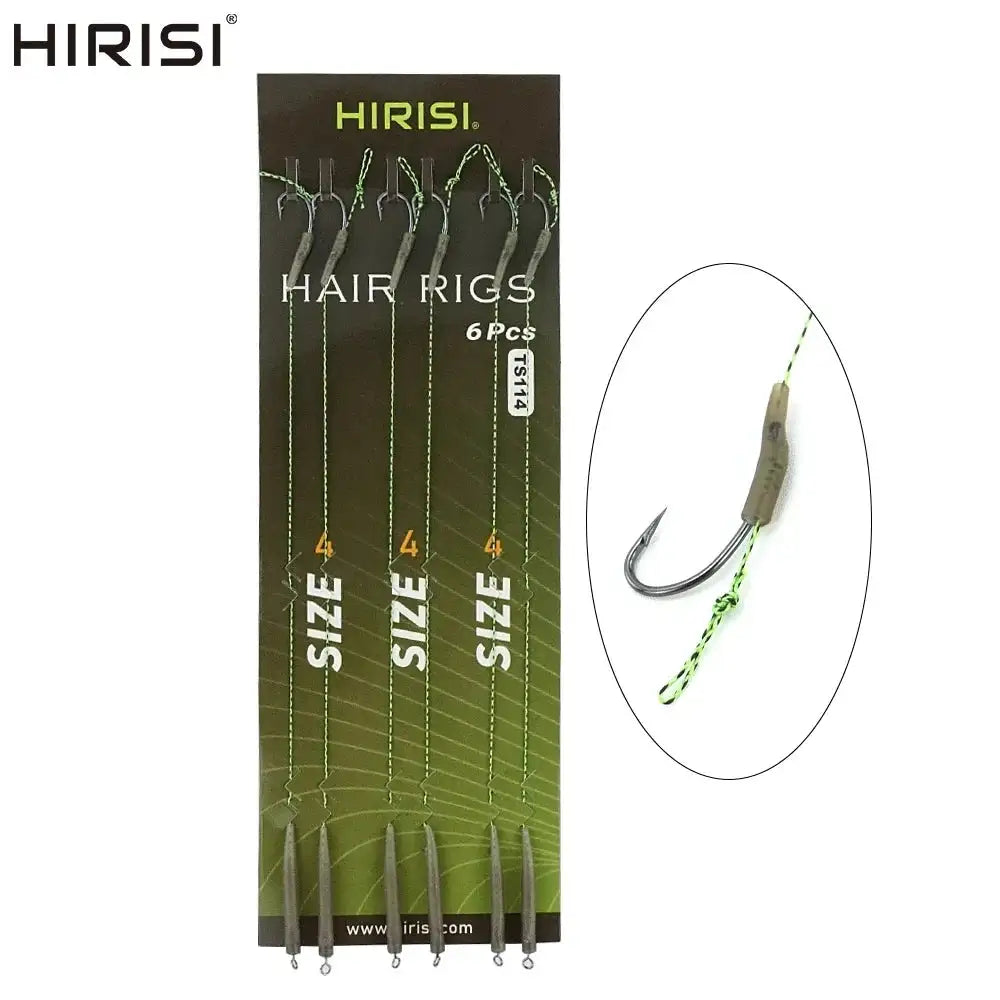 Six X Carp Rigs Ready Made Hook Link Terminal Tackle TS114