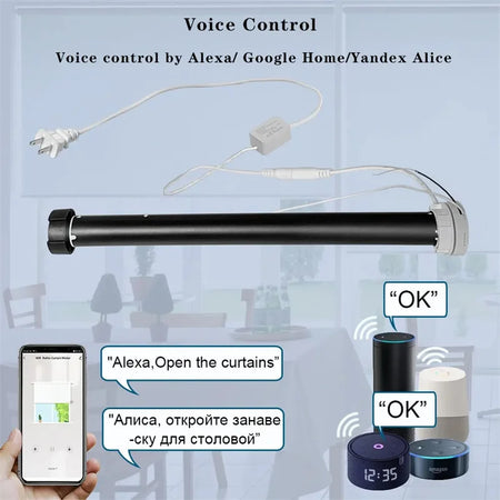 Smart WiFi Curtain Motor with Alexa