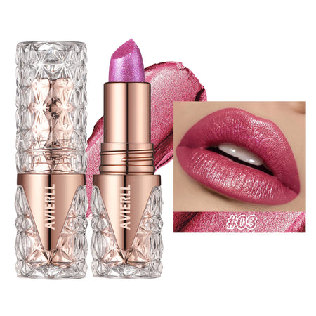 NoEnName_Null Fine Glitter Moisturising Lipstick 03 / Full Size