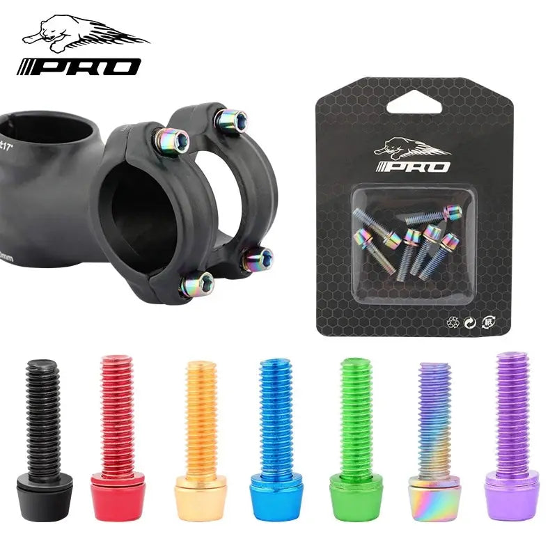 IIIPRO Bicycle Stem Screws M5x18 Stainless Steel, 6-Pack for Mountain Bikes