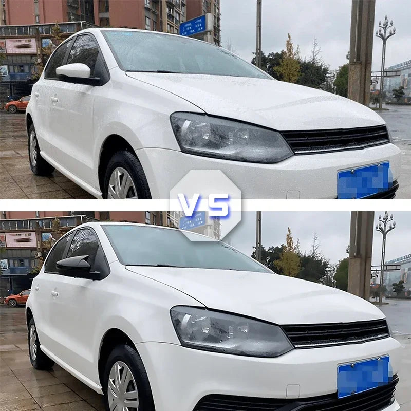 VW Polo MK5 spoguļa vāciņu uzlikas ABS krāsotas melnā krāsā 2 gabali