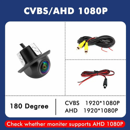 DIP Switch AHD 1080P Car Rear View Camera Starlight Night Vision Waterproof Drill‑mount Backup Parking Camera Support AHD 720P by InterCyprus Trading Ltd