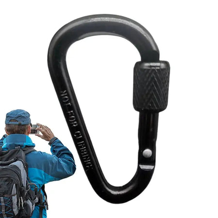 Outdoor Climbing Carabiner D Shaped Paracord Tensioner Key Chain Clip Aluminum Alloy Guylines Tensioner Camp Mountaineering Hook