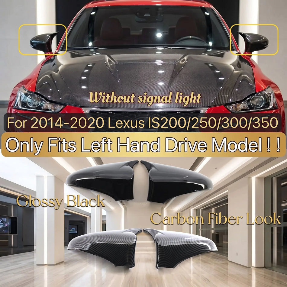 Ζεύγος καπακιών πίσω καθρεφτών ABS για Lexus Is200 Is250 Is300 Is350 2014-2020 Lhd