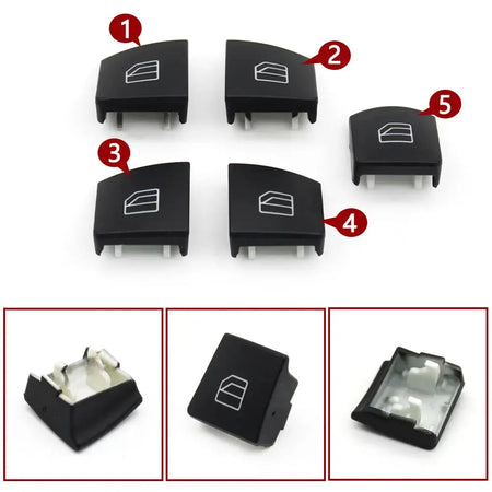 Car Interior Window Button Switch Cover Cap For Mercedes Benz A B C E GLA GLK Class W176 W246 W204 W212 W207 W156 X204 by InterCyprus Trading Ltd