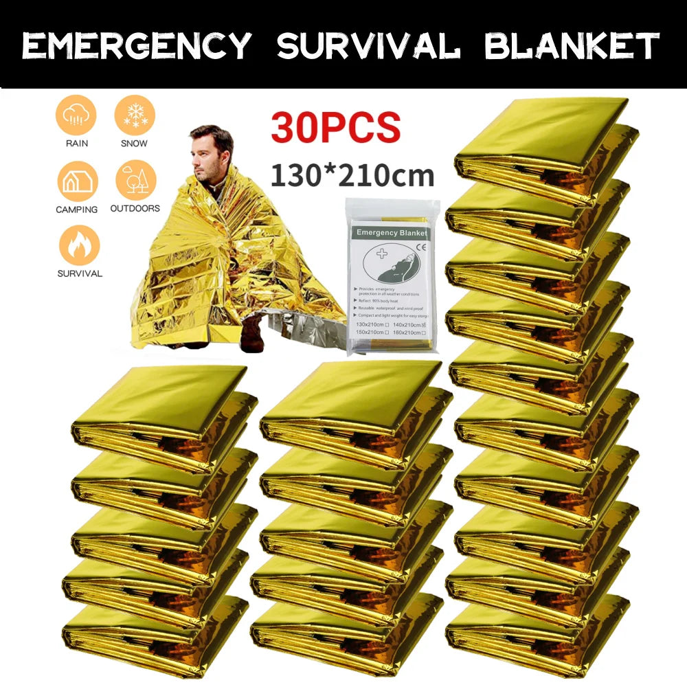 5-30Pc Emergency Gold-Sliver Blanket 130x210Cm &ndash; Waterproof