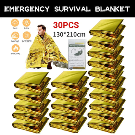 5-30Pc Emergency Gold-Sliver Blanket 130x210Cm &ndash; Waterproof