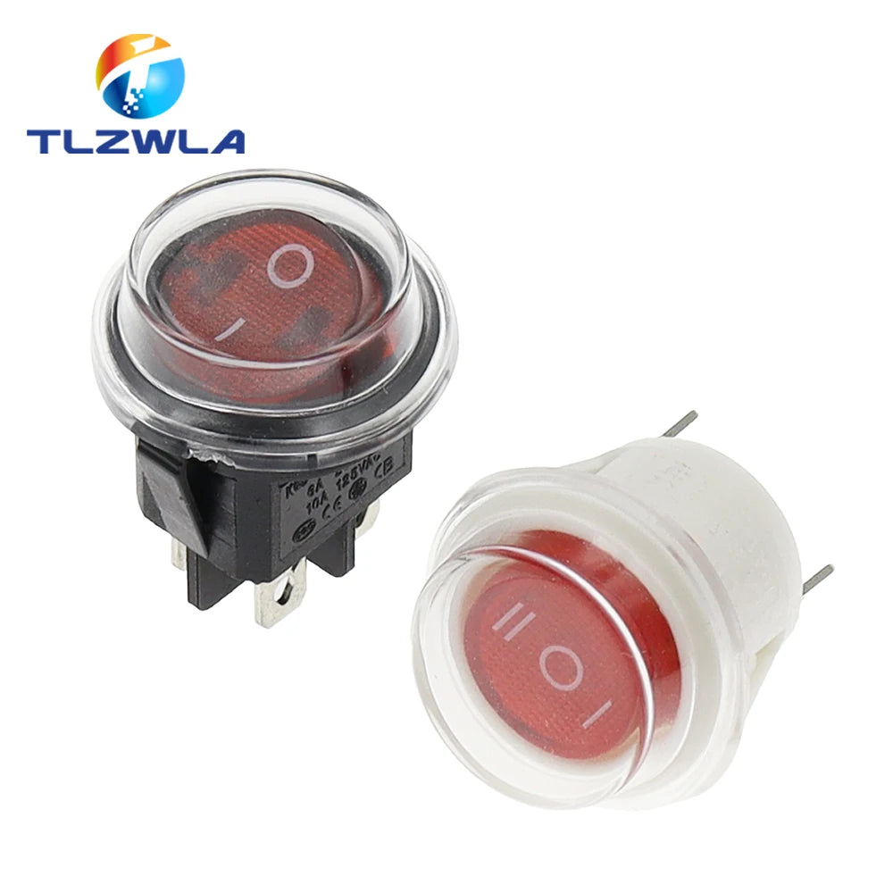 TLZWLA Round Rocker Switch &ndash; LED Illuminated Design for Versatile Usage